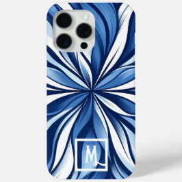 Blue Bliss: Bio Psychedelic Floral iPhone 16 Pro Hülle