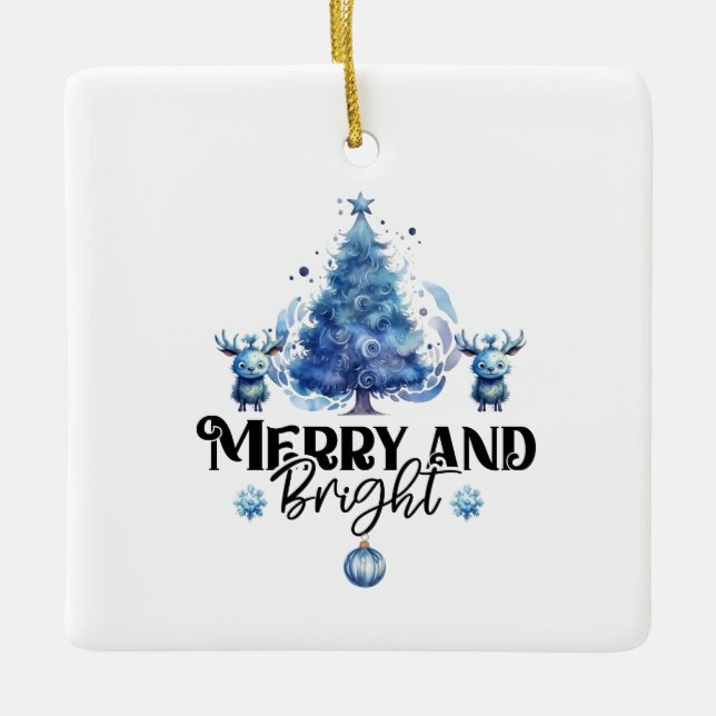 Blue Bliss: Fröhliche und helle Weihnachtsschmuck (Vorderseite)