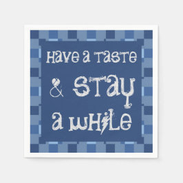 Blue Blocks lässige Party-Servietten Serviette