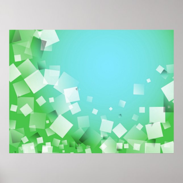 Blue Blocks Poster (Vorne)