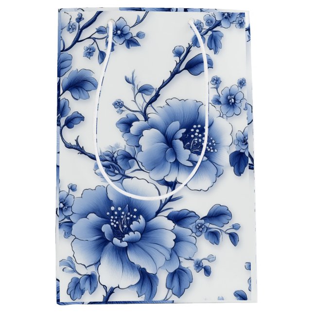 Blue Bloom Geschenktasche Mittlere Geschenktüte (Vorderseite)