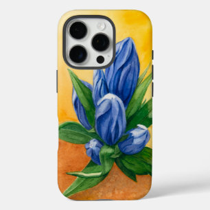 Blue Bloom iPhone 16 Pro Fall - Botanische Kunst Hülle