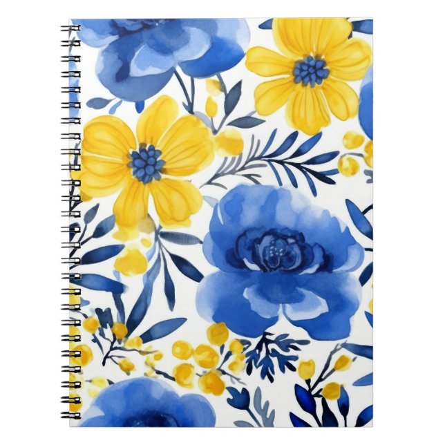 Blue Bloom Journal Notizblock (Vorderseite)