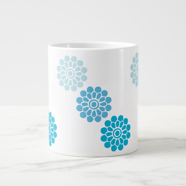 Blue Bloom Jumbo-Tasse (Vorderseite)