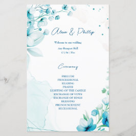 Blue Blossom & Breeze Hochzeitsprogramme