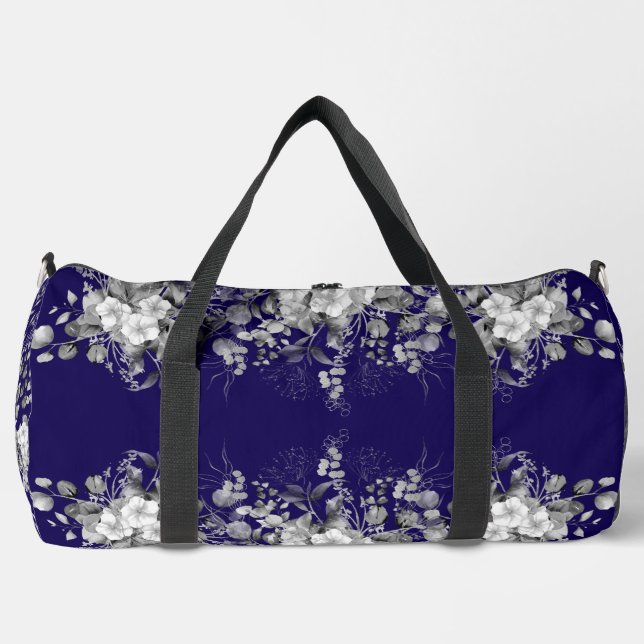 Blue Blossom Travel Duffle Bag (Vorderseite)