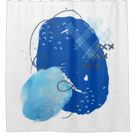 Blue Blue Blue North Abstrakt Duschvorhang