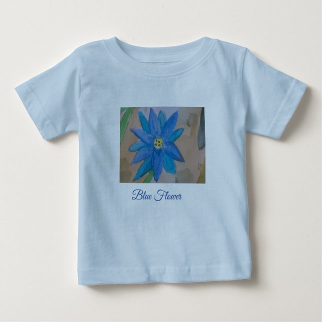 Blue Blume Baby T - Shirt (Vorderseite)