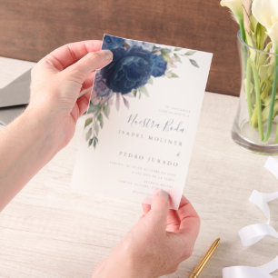 Blue Blume Bouquet Nuestra Boda Spanish Wedding