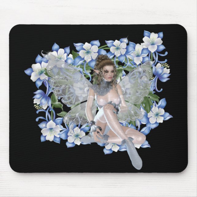 Blue Blume Fairy Design Mousepad (Vorne)