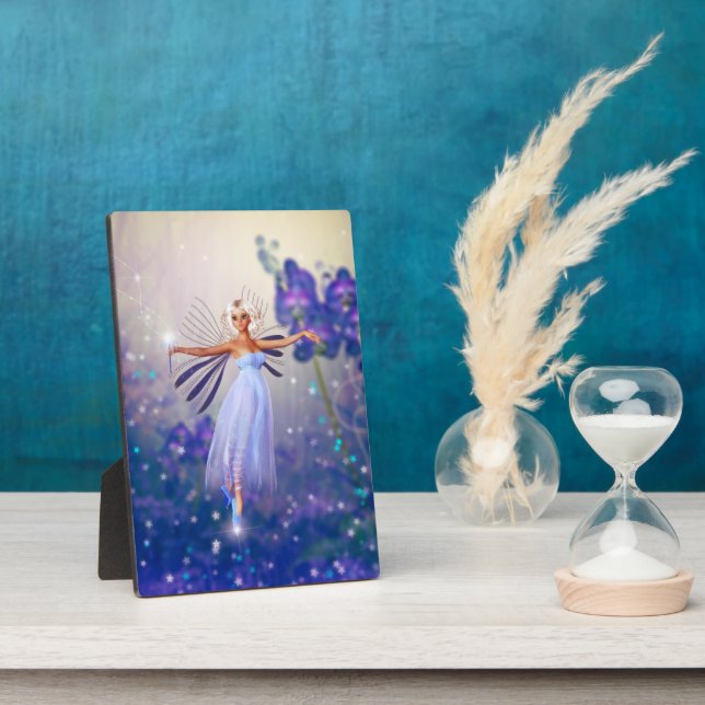 Blue Blume Fairy Fotoplatte (Seite)