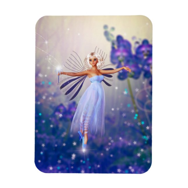 Blue Blume Fairy Magnet (Vertikal)