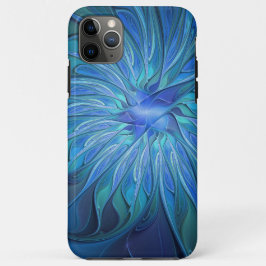 Blue Blume Fantasy Pattern, Abstraktes Fraktal Art Case-Mate iPhone Hülle