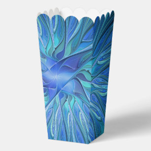 Blue Blume Fantasy Pattern, Abstraktes Fraktal Art Geschenkschachtel