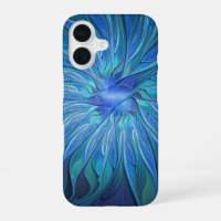 Blue Blume Fantasy Pattern, Abstraktes Fraktal Art