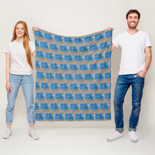 Blue Blume Fleece Blanket