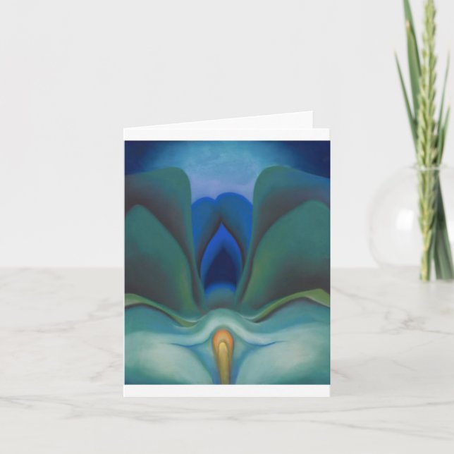 Blue Blume, Georgia O'Keeffe Karte (Vorderseite)