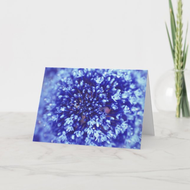 Blue Blume Grußkarte Karte (Vorderseite)