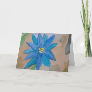 Blue Blume Grußkarte Karte