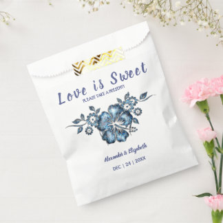Blue Blume Liebe ist süße Hochzeit Gegenwart Geschenktütchen