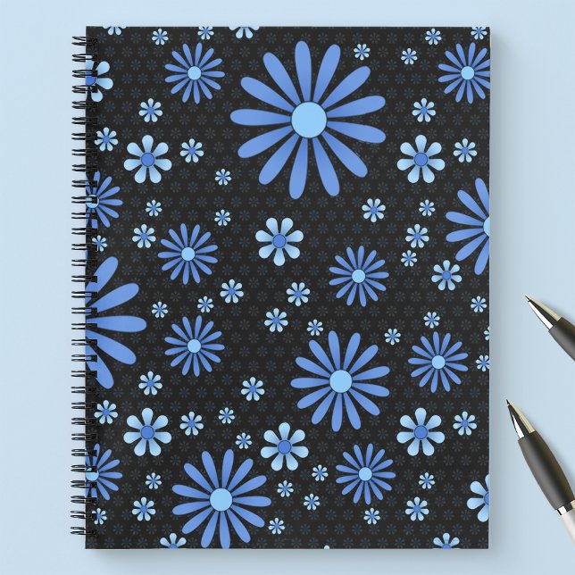 Blue Blume Power Daisy Muster Floral Notizbuch (Von Creator hochgeladen)