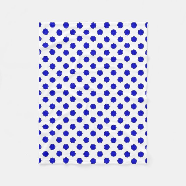 Blue Blume Ribbon von Kenneth Yoncich Fleecedecke (Vorderseite)