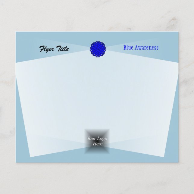 Blue Blume Ribbon von Kenneth Yoncich Flyer (Vorne)