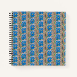 Blue Blume Spiral Notebook Notizbuch