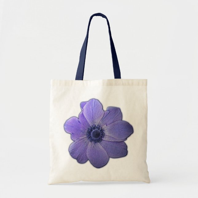 Blue Blume Tote Bag Blume Beach Tragetaschen (Vorne)