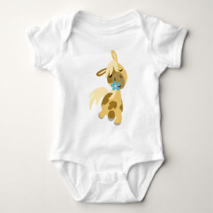 Blue Blume und Pony Baby Strampler