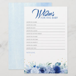 Blue Blumen Elegantes Baby Shower Game