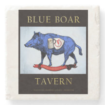 Blue Boar Tavern Marble Untersetzer