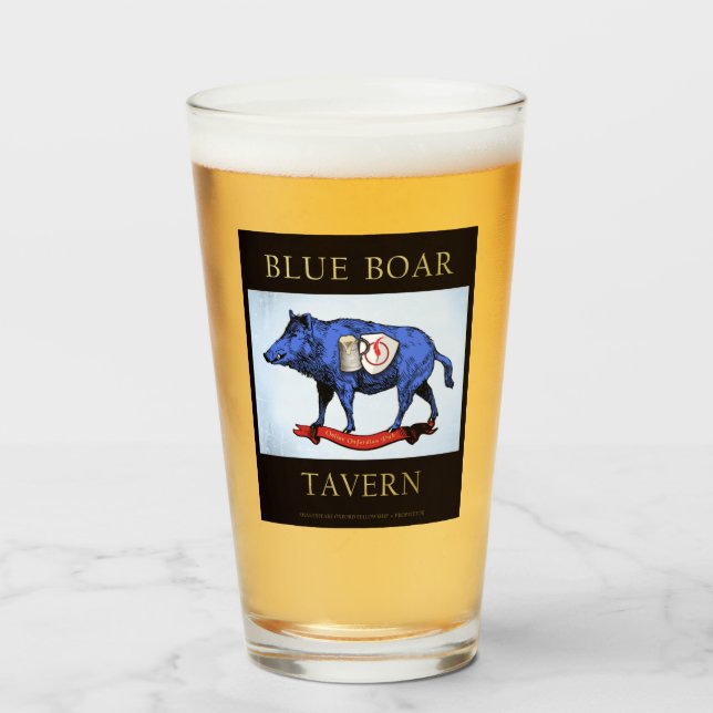 Blue Boar Tavern Pint Glass Glas (Vorne (Gefüllt))