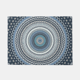 Blue Bohemisch Boho Mandala Fußmatte