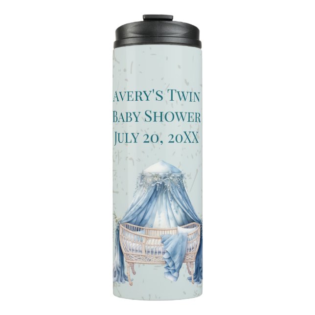 Blue Boho Crib Thermosbecher (Vorderseite)