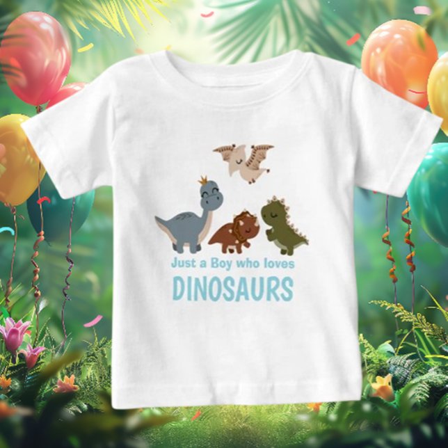 Blue Boho Dinosaur Baby T-shirt (Dress your little one in style with our Blue Boho Dinosaur Baby T-Shirt! )