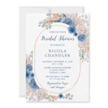 Blue Boho Pampas Grass Brautparty