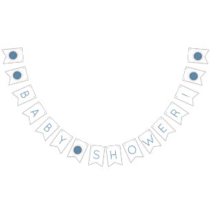 Blue Boho Sun Baby Showbläschen Wimpelkette