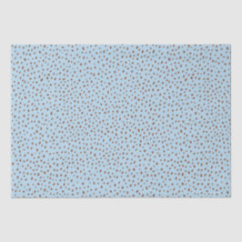 Blue & Boho Terracotta Brown Dots Baby Dusche Seidenpapier