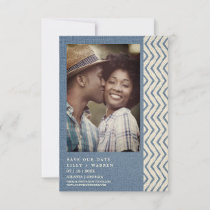 Blue Boho Textile Textile Verlobten Romantische Pa Save The Date