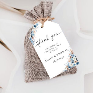 Blue Boho Wedding Zeremony - Tag Geschenkanhänger