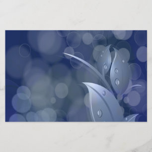 Blue Bokeh-Blätter Briefpapier