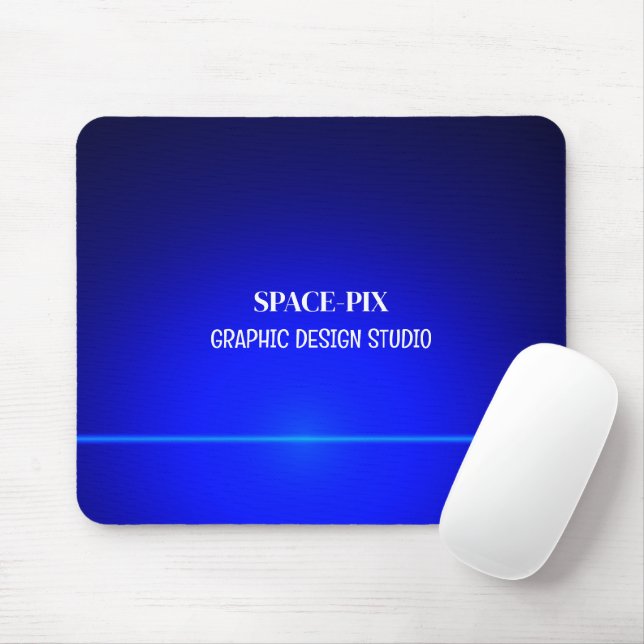 Blue Bokeh Guilloché Design, Grafikdesigner Mousepad (Mit Mouse)