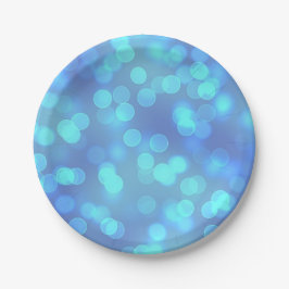 Blue Bokeh Party CakePaper Teller