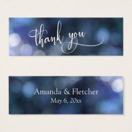 Blue Bokeh Wedding Vielen Dank für Ihre Unterstütz