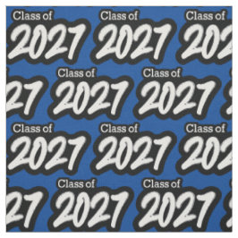 Blue Bold Brush Class of 2027 Stoff