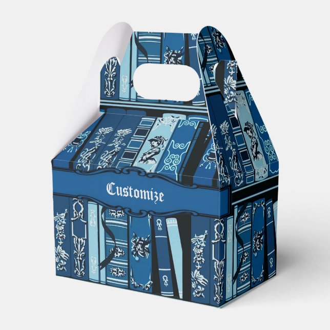 Blue Book Shelds Vintag Books Gable Geschenkschachtel (Vorderseite)