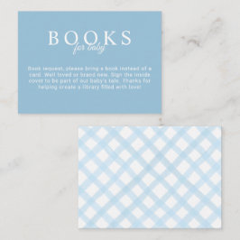 Blue Books for Baby Showcard mit Gingham Back Begleitkarte