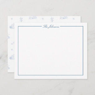 Blue Border Personalisiert Stationery Note Card Mitteilungskarte