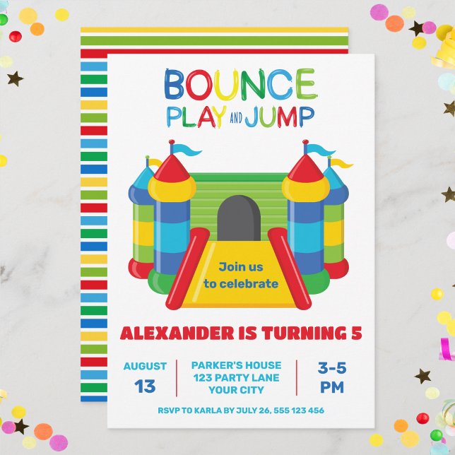BLUE BOUNCE PLAY UND JUMP INVITATION ANKÜNDIGUNG (Von Creator hochgeladen)